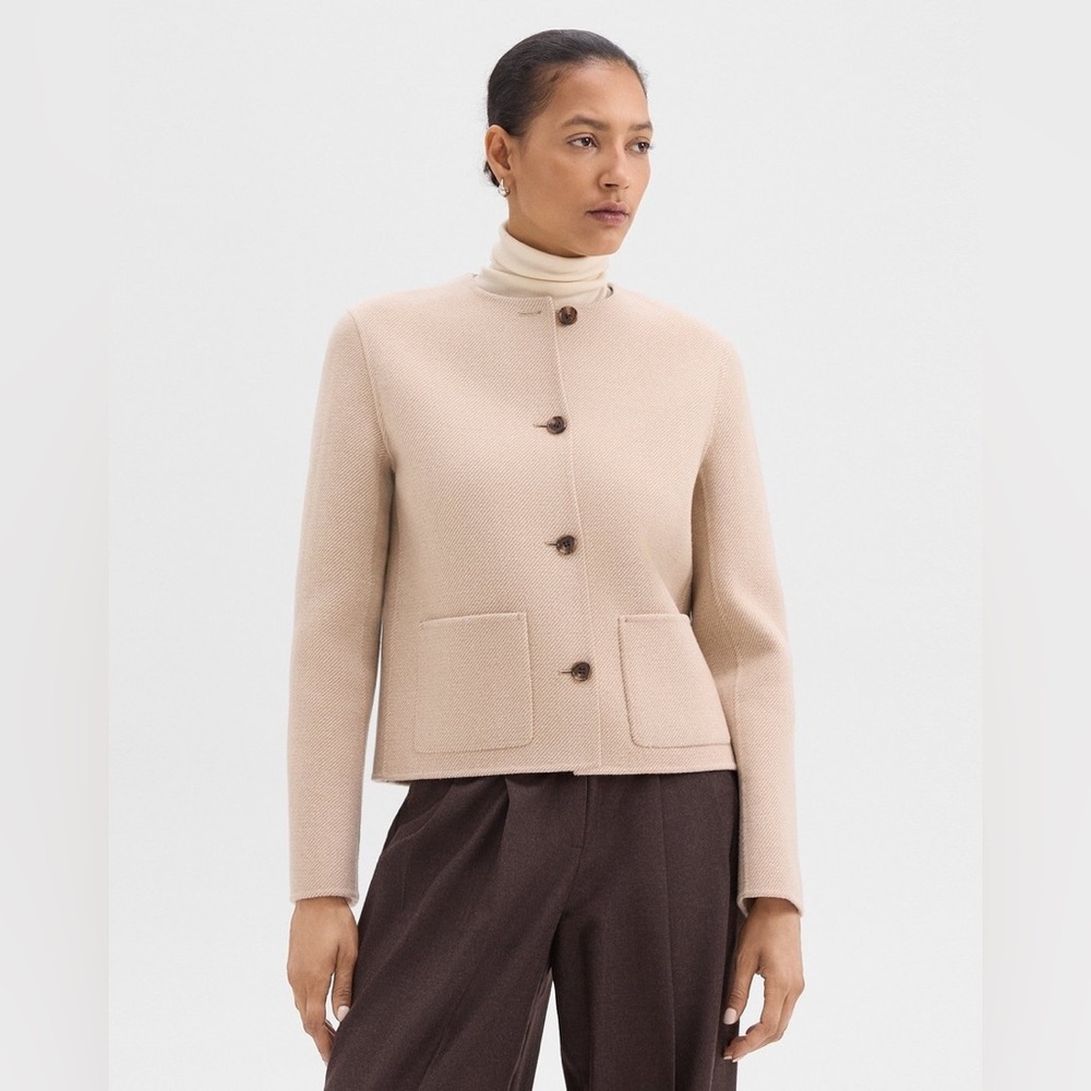 NWT - Theory Cardigan Jacket in Double-Face Wool Twill - Medium